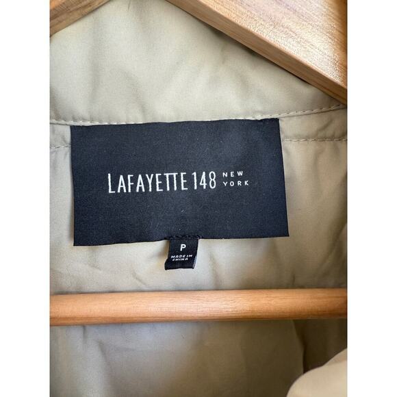 Lafayette 148 Quilted Puffer Vest Natural Khaki Color Size P - Picture 4 of 4